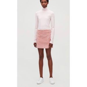 Cos pink corduroy mini skirt